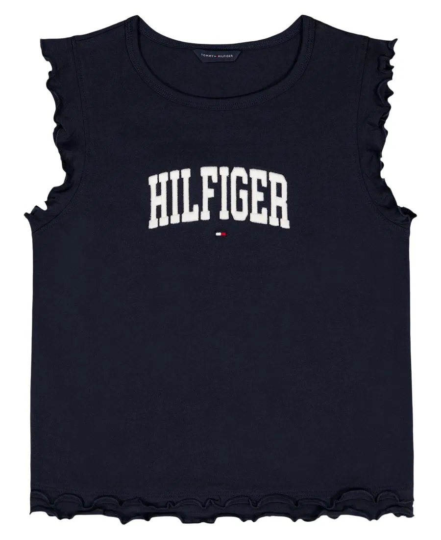Топ без рукавов для девочек 7-16 лет Tommy Hilfiger, темно-синий