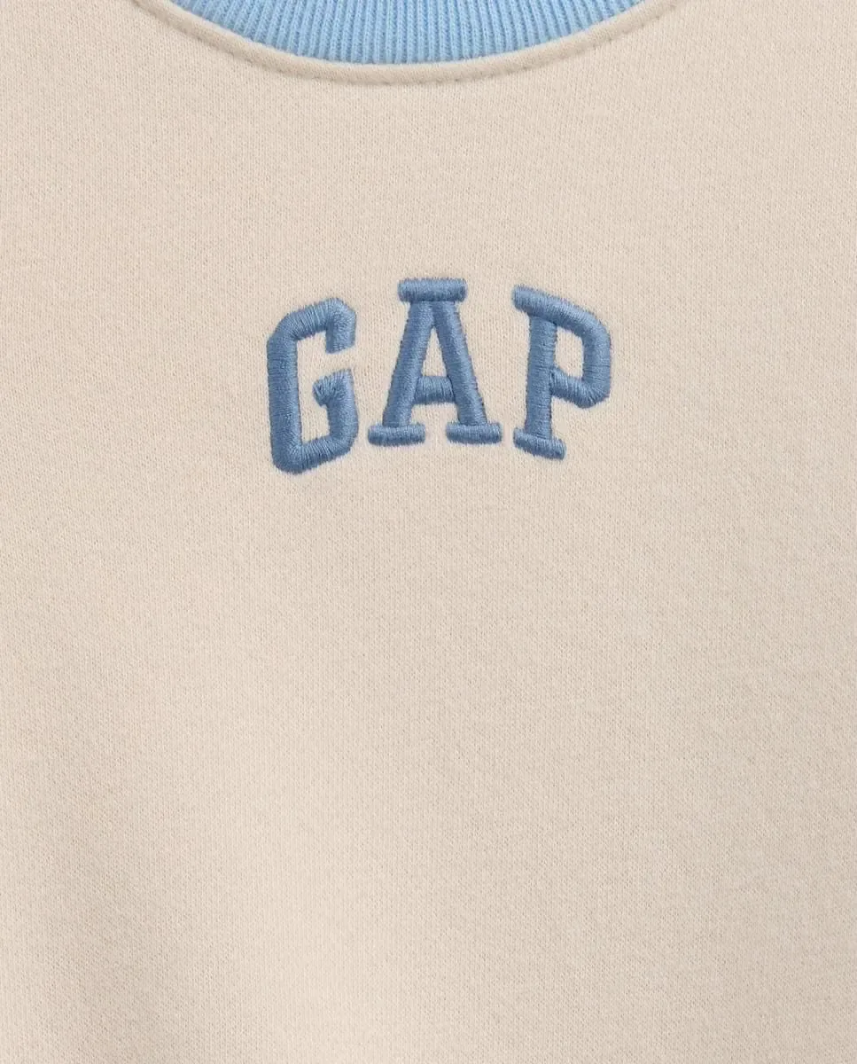 Комплект для малыша: толстовка и шорты в стиле карго Gap, Natural — фото 3
