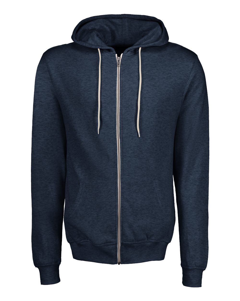

Мужская толстовка с капюшоном и молнией в стиле ретро Heather MV Sport, цвет navy heather