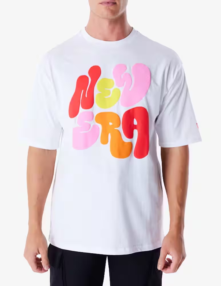 

Футболка с графическим шрифтом New Era, белый