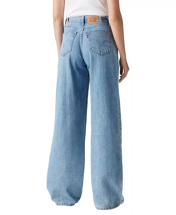 Женские мешковатые джинсы с затягивающейся талией, легкие Levi's, синий — фото 2