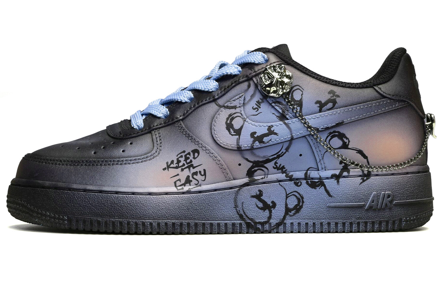 

Кроссовки Nike Air Force 1 Skateboarding Shoes Men Low-top Black/Purple, фиолетовый
