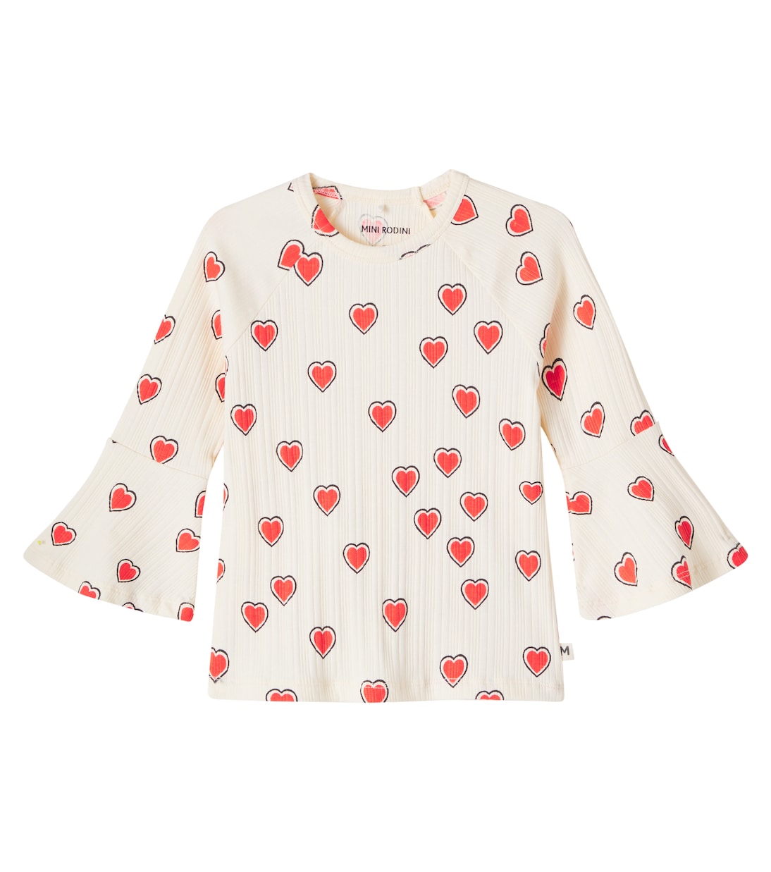 

Расписной топ из хлопковой смеси Mini Rodini, Offwhite