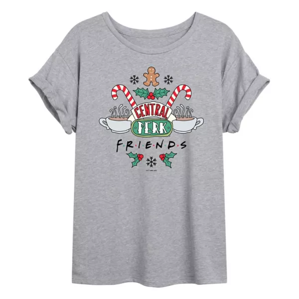 

Футболка оверсайз Central Perk для отдыха с друзьями Licensed Character, серый