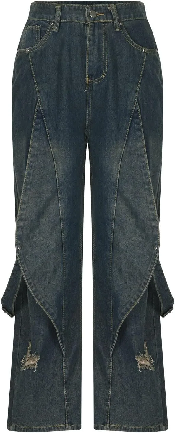 Брюки джинсовые женские baggy low waisted — фото 4