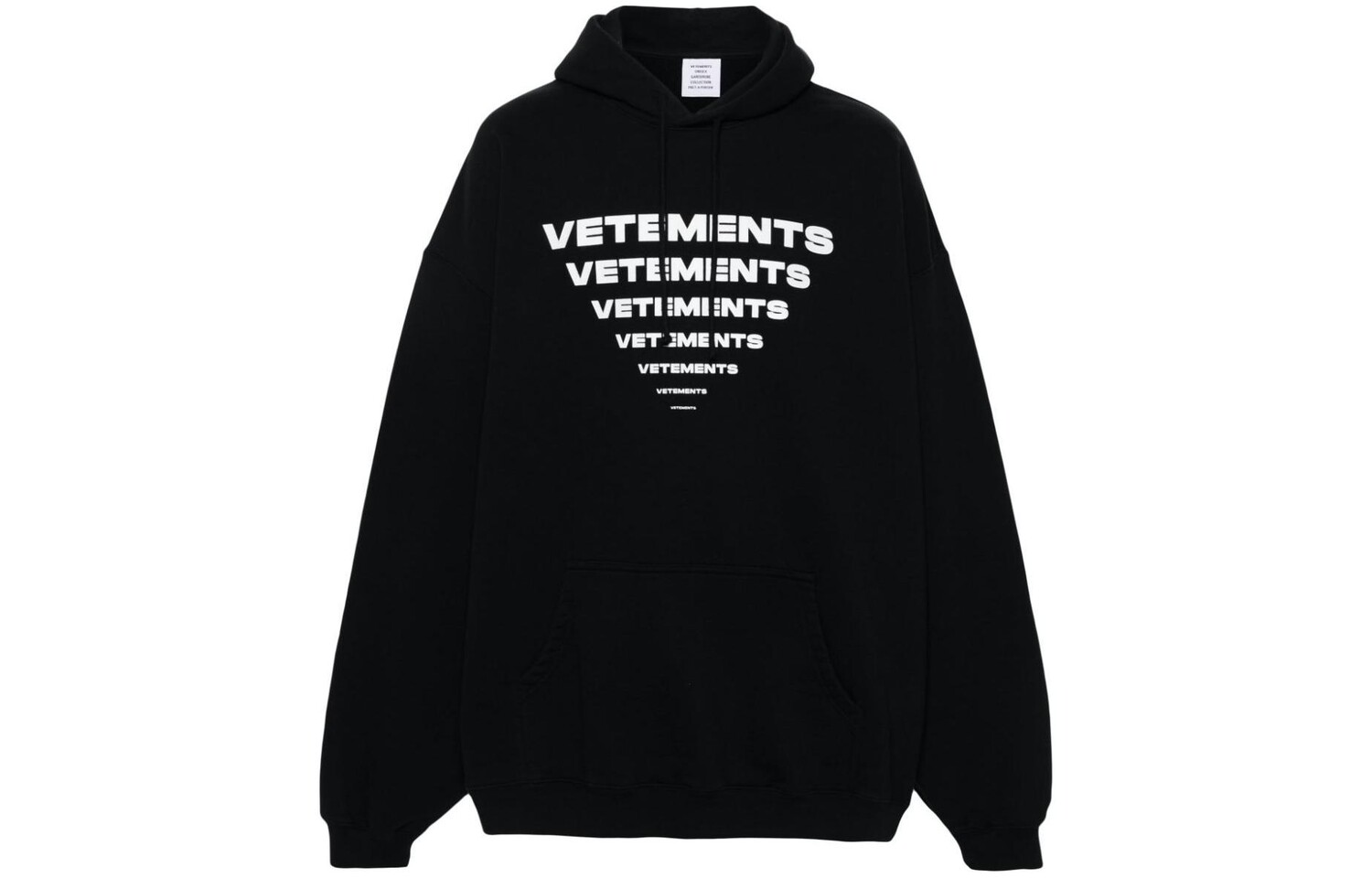 

Толстовка унисекс черная Vetements, черный
