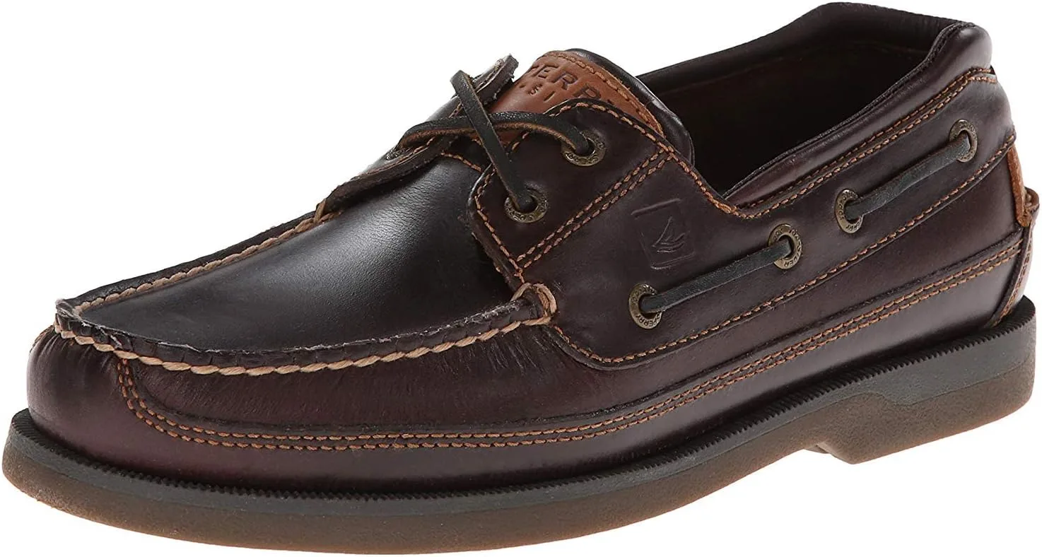 Мужские туфли Sperry Top Sider - A/A с двумя кожаными туфлями, амаретто