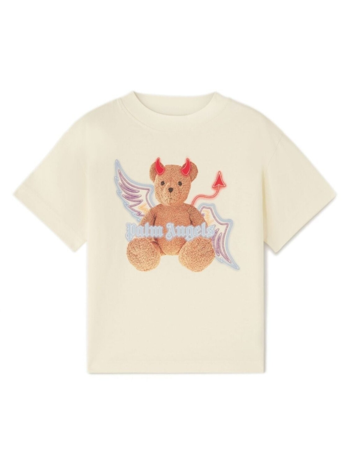 

Palm Angels Kids футболка Bear Devil, нейтральный цвет