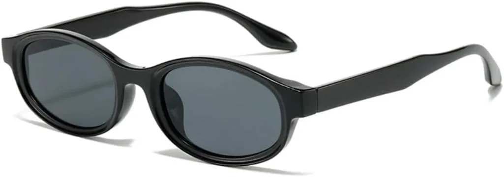 

Солнцезащитные очки для мужчин и женщин - защита UV400 - овальная оправа, градиентные линзы, для занятий спортом на открытом воздухе и вождения DSVIGF, Black Grey