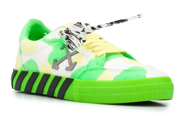 OFF-WHITE Vulc Low 'Tie-Dye - Green Yellow' — фото 4