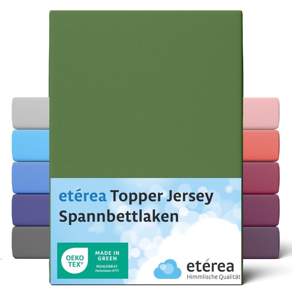 

ETÉREA Джерси-топпер Простыня 140x200см - 160x200 - 100% ХЛОПОК - Простыня Простыня 140x200см 160x200 Наматрасник - Комфортная простыня Топпер Хлопок - OEKOTEX - Cactus Etérea Himmlische Qualität