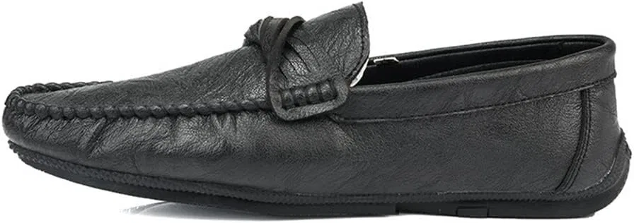 Мокасины кожаные Loafers Simple, Black PUGHGAETZF — фото 2