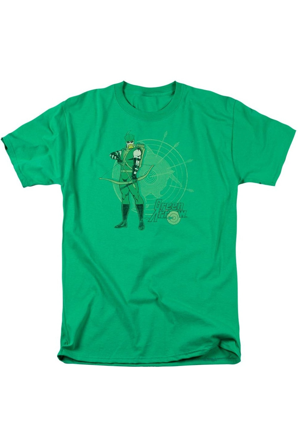 

Футболка с коротким рукавом для взрослых DC Comics Arrow Target Gildan, цвет kelly green