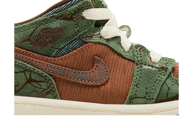 Кроссовки Air Jordan 1 Mid TD Treeline, коричневый — фото 2