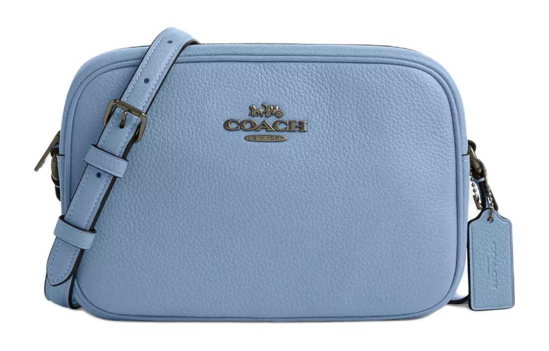 

Jamie Refined Pebble Pattern Leather Camera Bag, наплечная сумка, кросс-боди маленькая женская кукурузный цвет COACH, Set (Bag+Dust Bag)