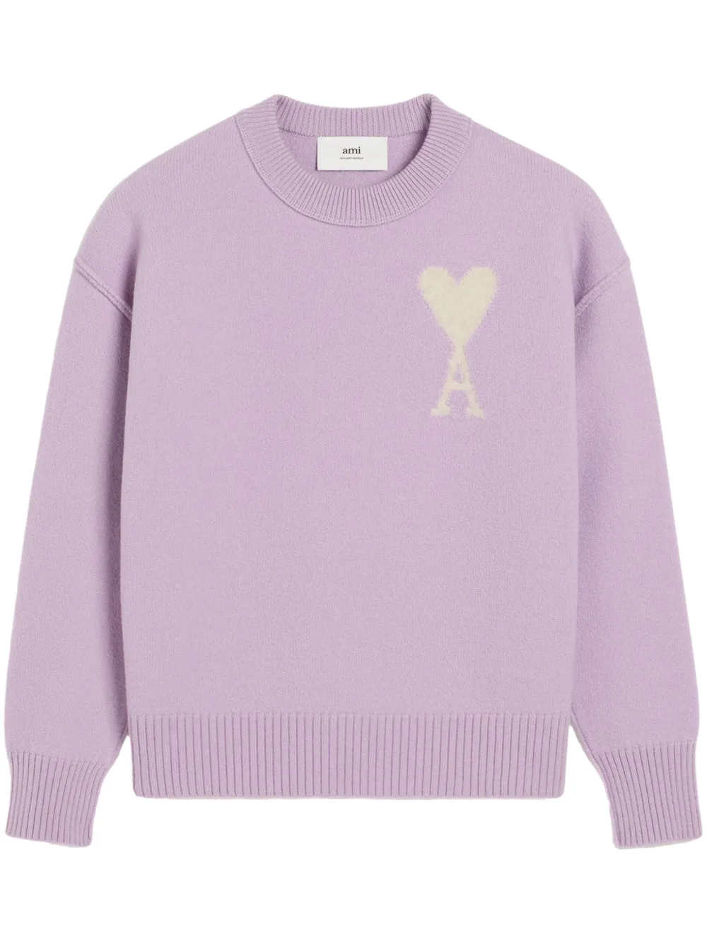 

Свитер с монограммой Ami de Coeur AMI Paris, фиолетовый