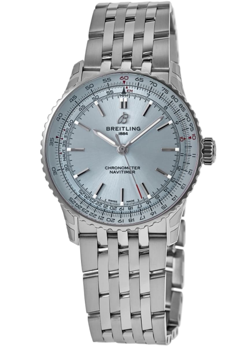 

Мужские часы Breitling Navitimer Automatic 41 с синим циферблатом и стальным корпусом A17329171C1A1