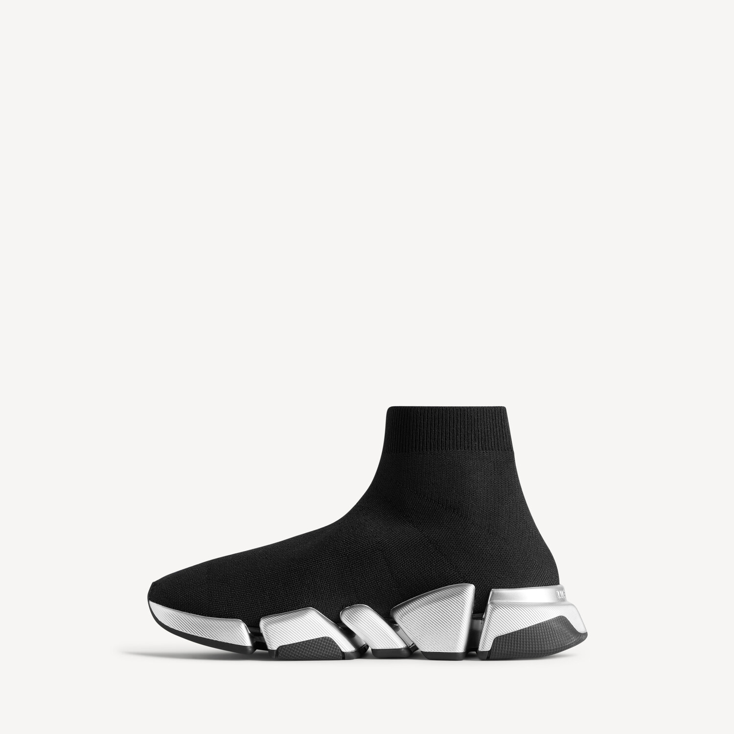 Кроссовки speed 2.0 из переработанного трикотажа для женщин в черно-сером цвете BALENCIAGA, серебристый/черный — фото 4
