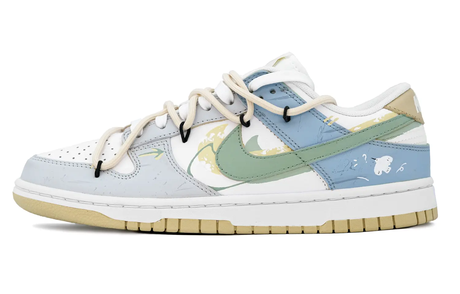 

Кроссовки Nike Dunk Skateboard Shoes Men Low-Top White, Синий, Кроссовки Nike Dunk Skateboard Shoes Men Low-Top White