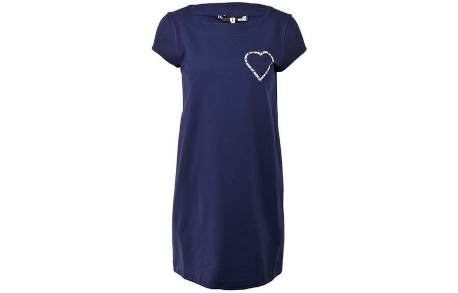 

MOSCHINO Платье с короткими рукавами, синие, женское