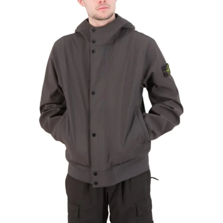 Толстовка с капюшоном и логотипом STONE ISLAND, Carbon Black — фото 4