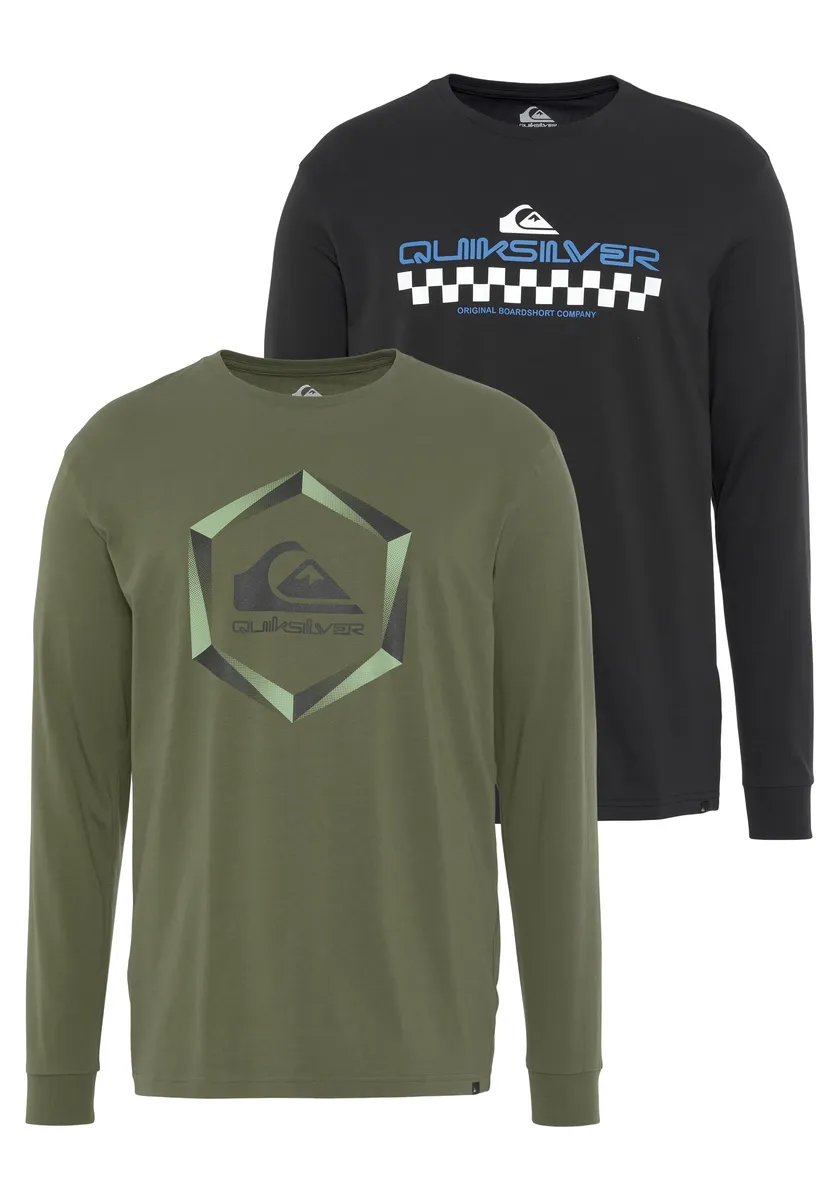 

Рубашка Quiksilver с длинными рукавами "Мужская двойная упаковка с логотипом", зеленый