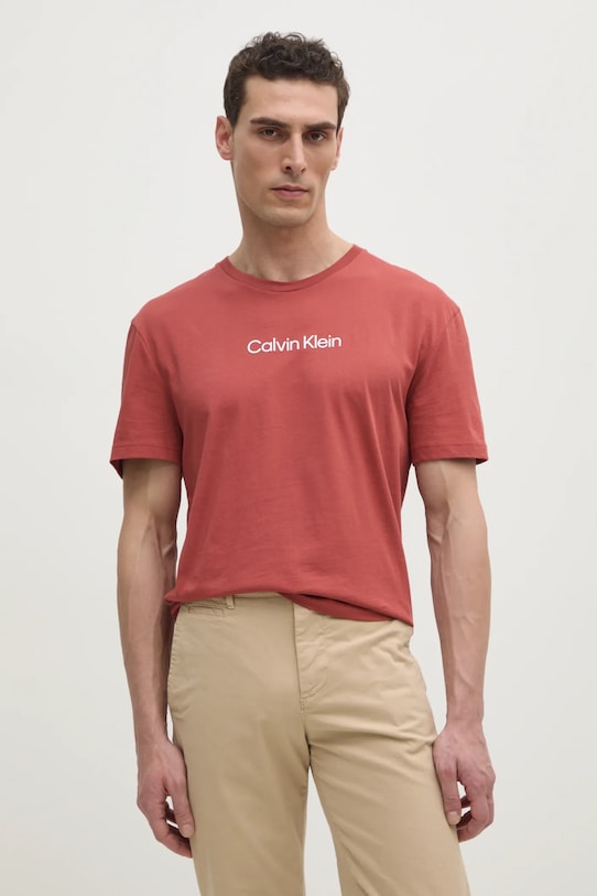 

Хлопковая футболка Calvin Klein, оранжевый