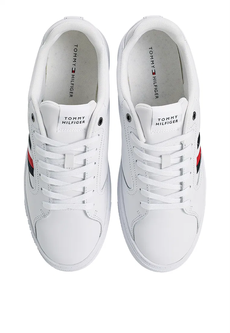 Кроссовки, кожаные, Icon Signature Tape Court, Tommy Hilfiger, белый/мультиколор — фото 4