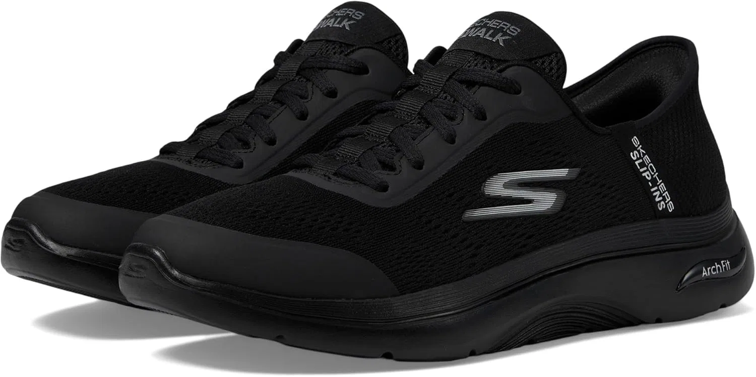 Мужские широкие слипоны Skechers Go Walk Arch Fit 2.0 Simplicity 2, Black Textile Synthetic