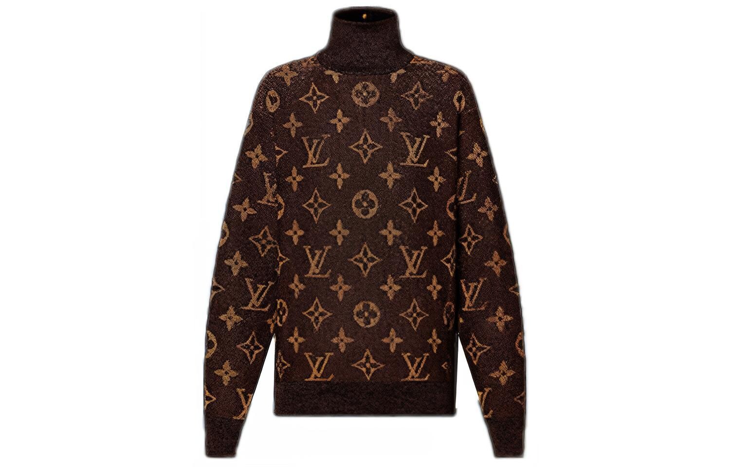 Свитер женский Louis Vuitton с высоким горлом, коричневый