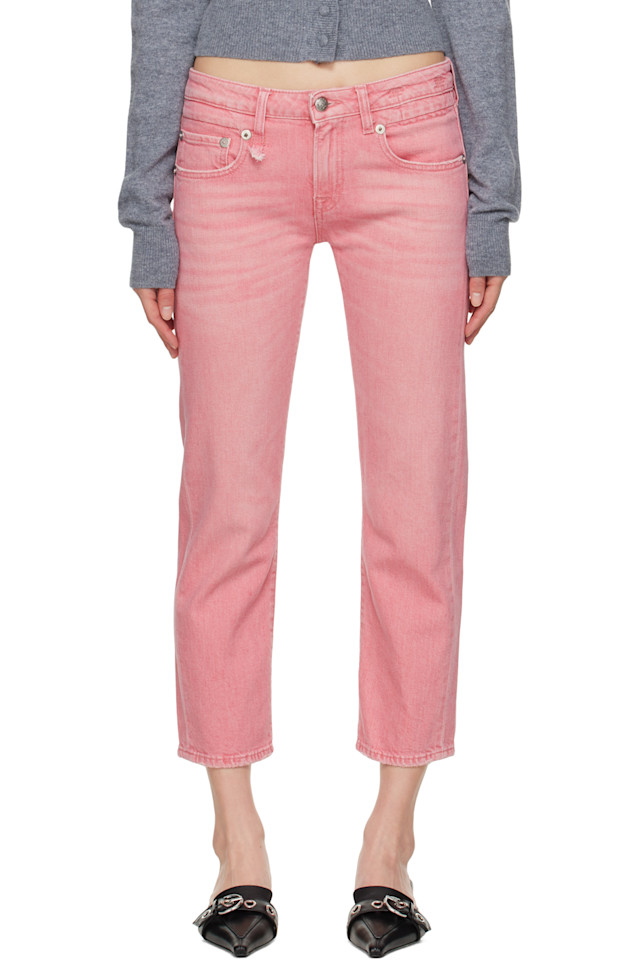 

Прямые джинсы для мальчиков R13, цвет coral stretch