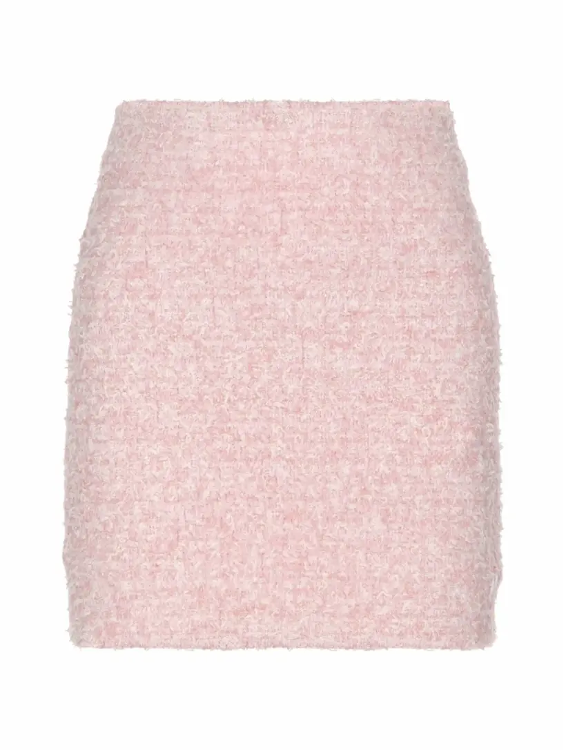 

Твидовая мини-юбка Balenciaga, розовый