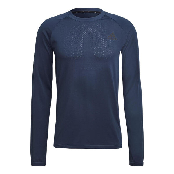 

Футболка Men's adidas Athleisure Casual Sports Breathable Slim Fit Long Sleeves Blue T-Shirt, мультиколор