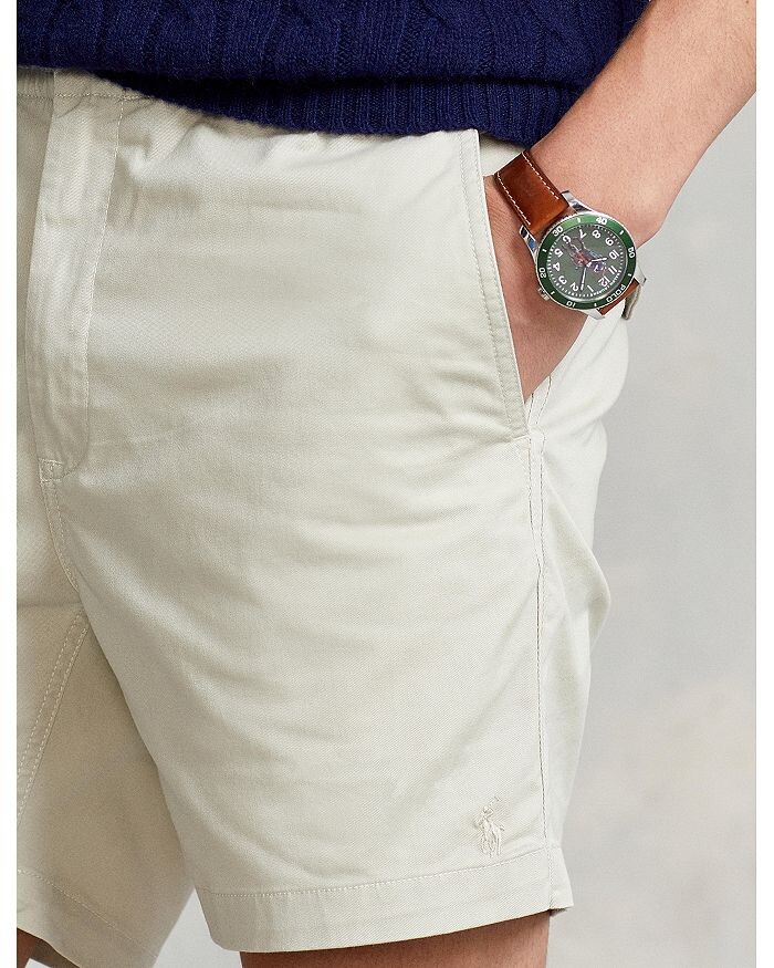 Хлопковые шорты классического кроя 6 дюймов Polo Ralph Lauren Prepster, коричневый/бежевый — фото 3
