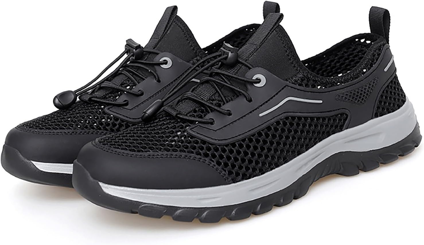 

Мужские кроссовки Hollow для бега, теннисные тренировочные женские дышащие нескользящие спортивные кроссовки на шнуровке Generic, черный