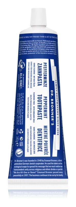 

Отбеливающая зубная паста без фтора Dr. Bronner’s Peppermint