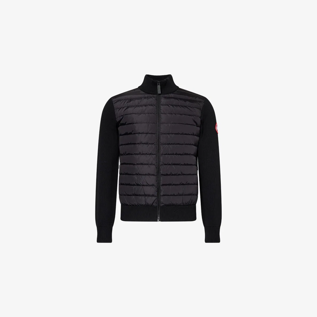 Вязаная куртка Hybridge с контрастными рукавами Canada Goose, черный
