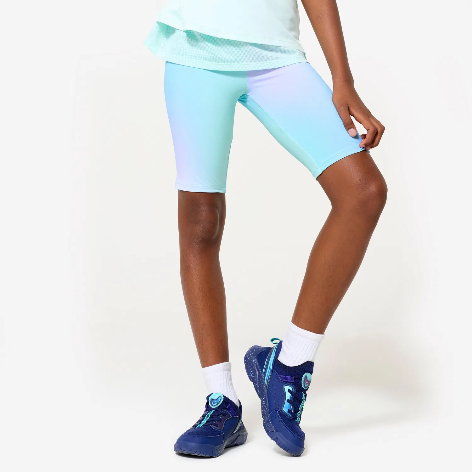 Детские велосипедные шорты с длиной до колена Decathlon, Helllila