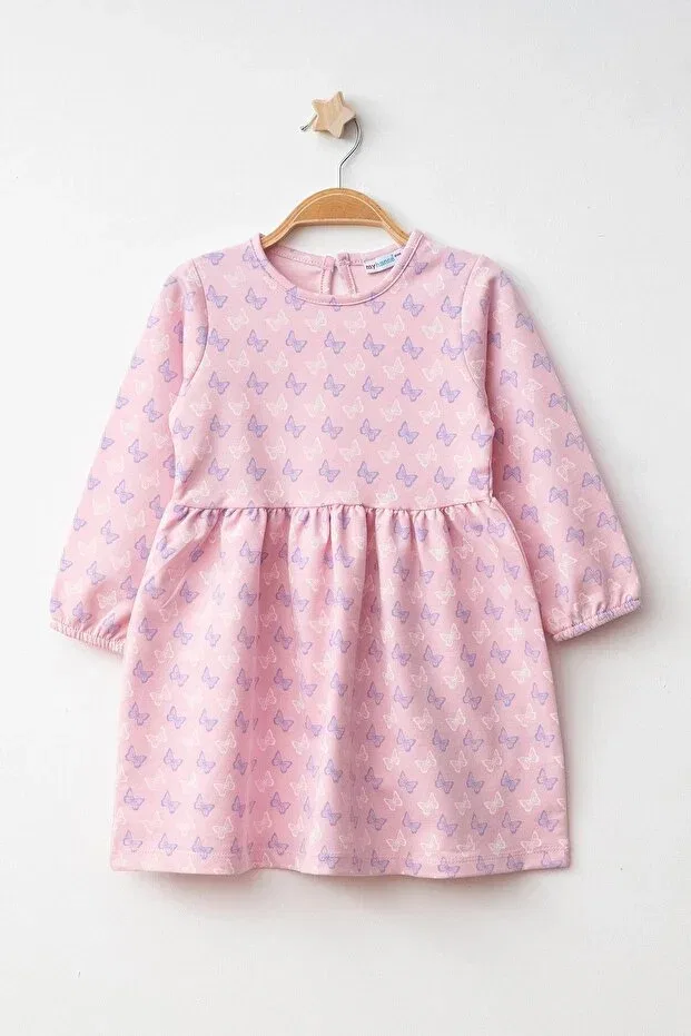 Детское платье для девочек с принтом Butterfly Print Dress My Hanne, Pink