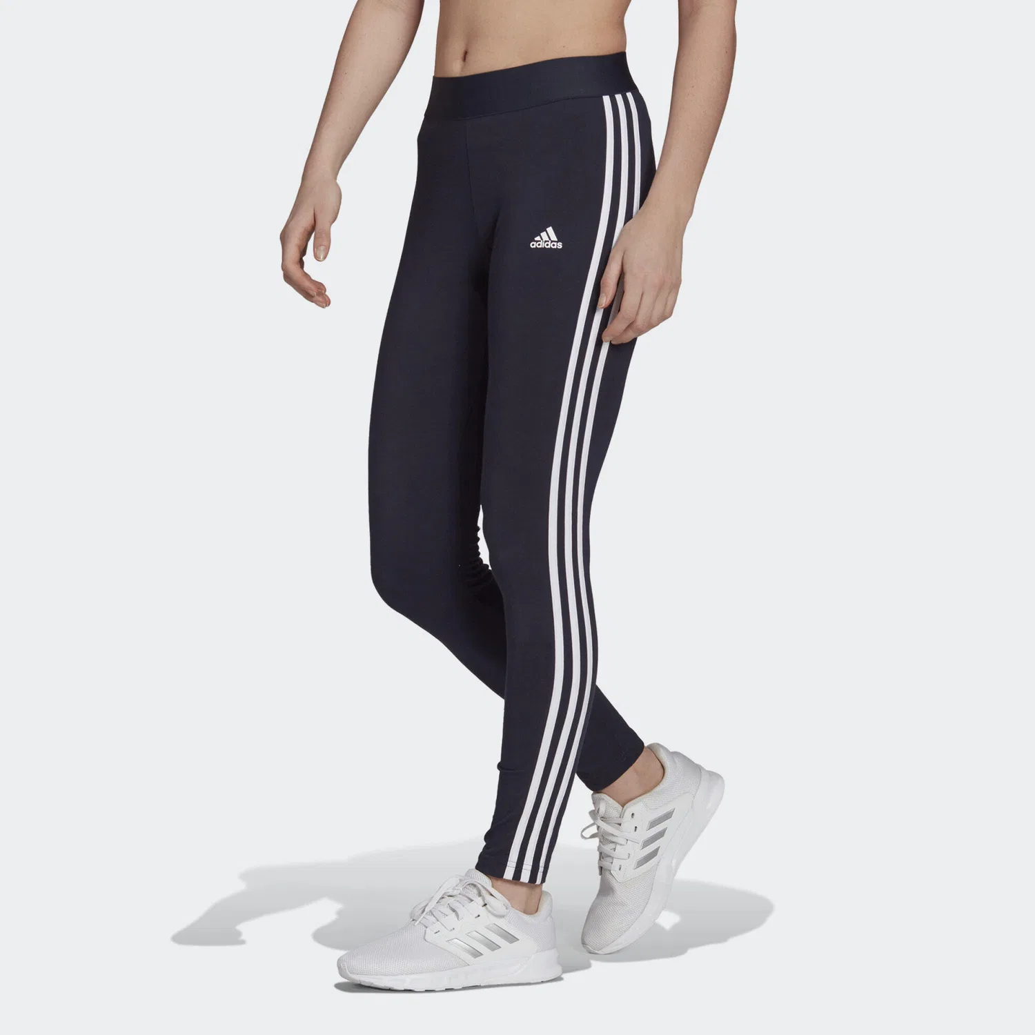 Женские леггинсы с тремя полосками Essentials Adidas, Petrolblau Weiss