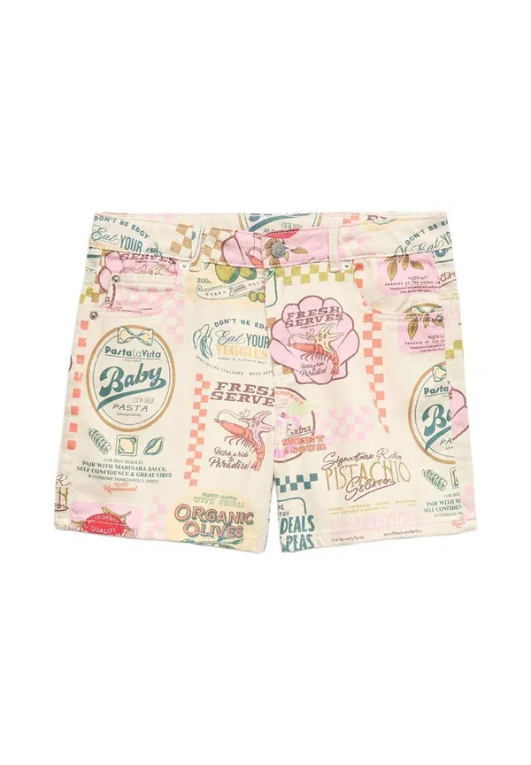 Шорты джинсовые Denim shorts Marks & Spencer, cream, кремовый