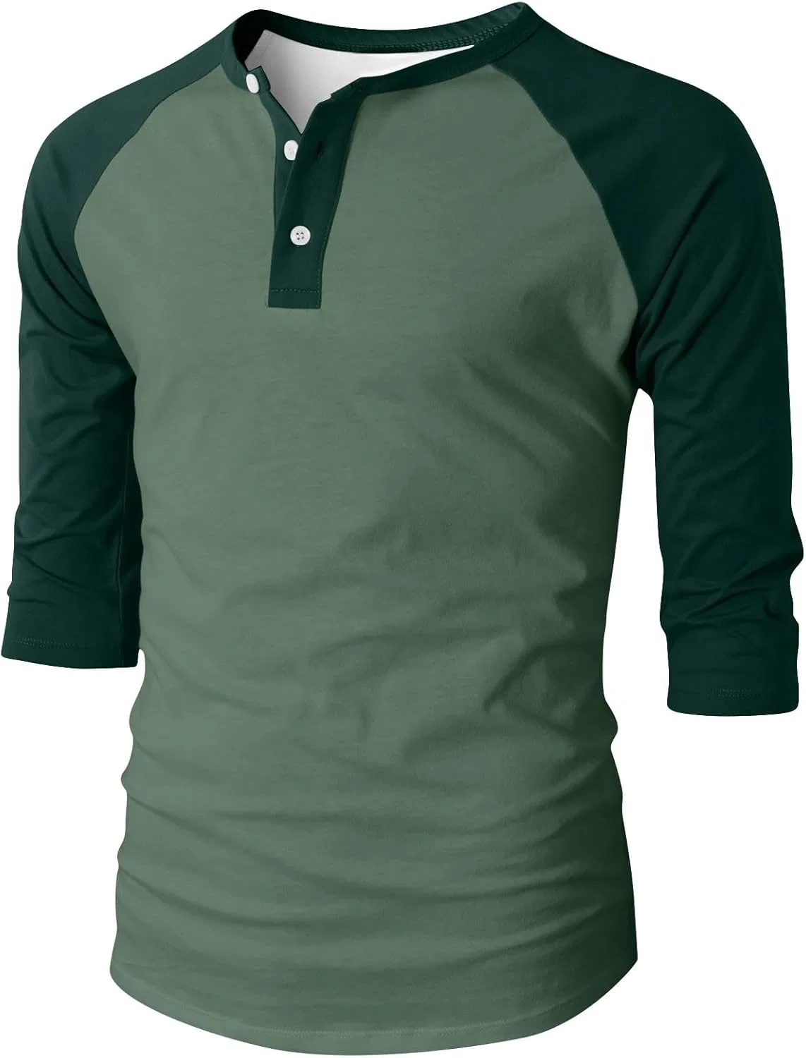 Мужская футболка с длинным рукавом цвет-блок, Active Shirts & Tees, Green — фото 4