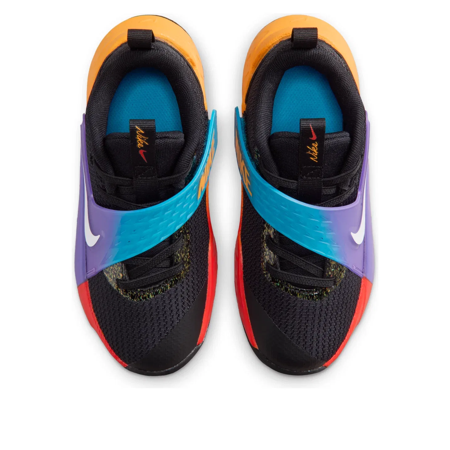 Детские кроссовки с шнуровкой Team Hustle D Nike, черный — фото 4