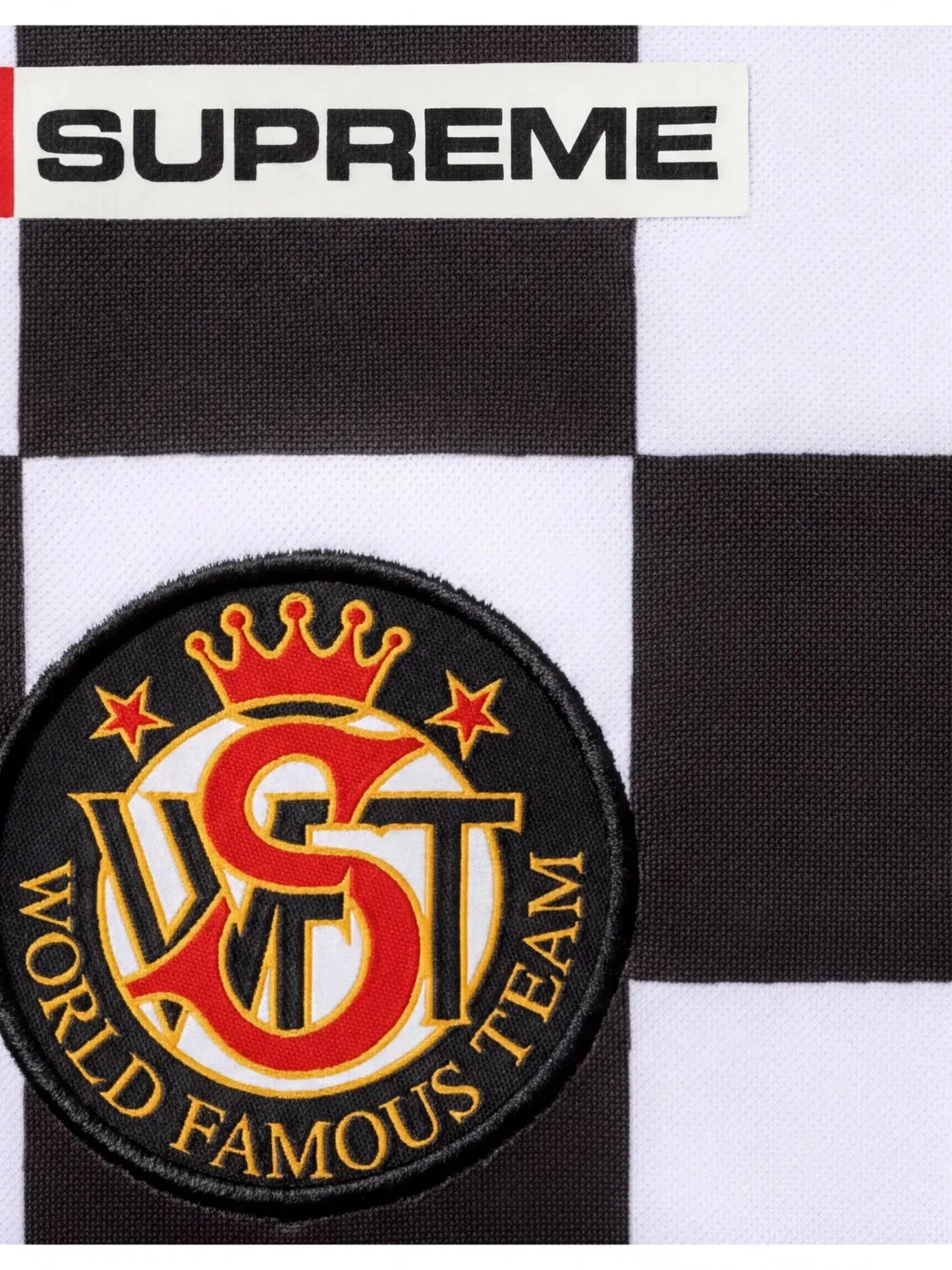Топ в клетку Supreme, черный — фото 3