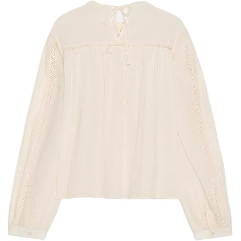 Женская рубашка с круглым вырезом ZW Shirts, ZARA, Medium Nude — фото 3