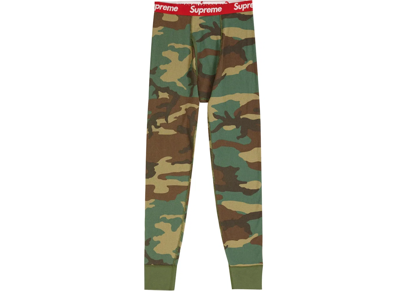 Мужские пижамные штаны с принтом Thermal Pant (1 Pack) FW19 Supreme, Woodland Camo