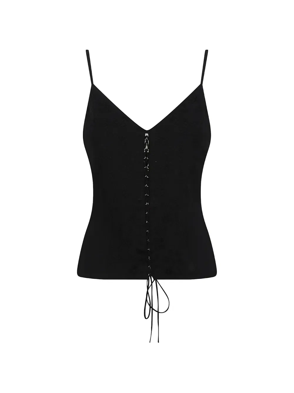 Топ с цветочным жаккардовым узором и шнуровкой Alexander Mcqueen, черный