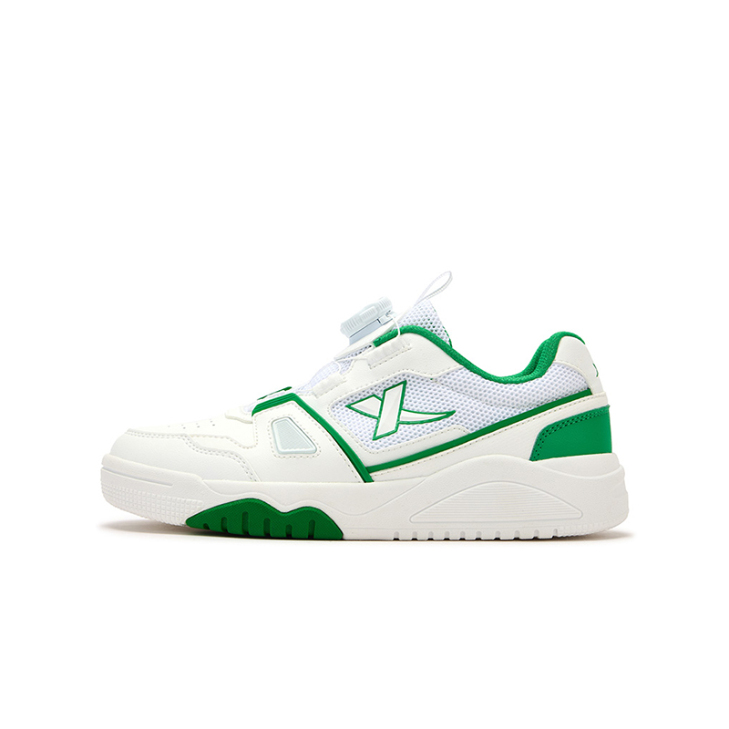 

Низкие противоскользящие износостойкие детские кроссовки для скейтбординга XTEP, белый/зеленый