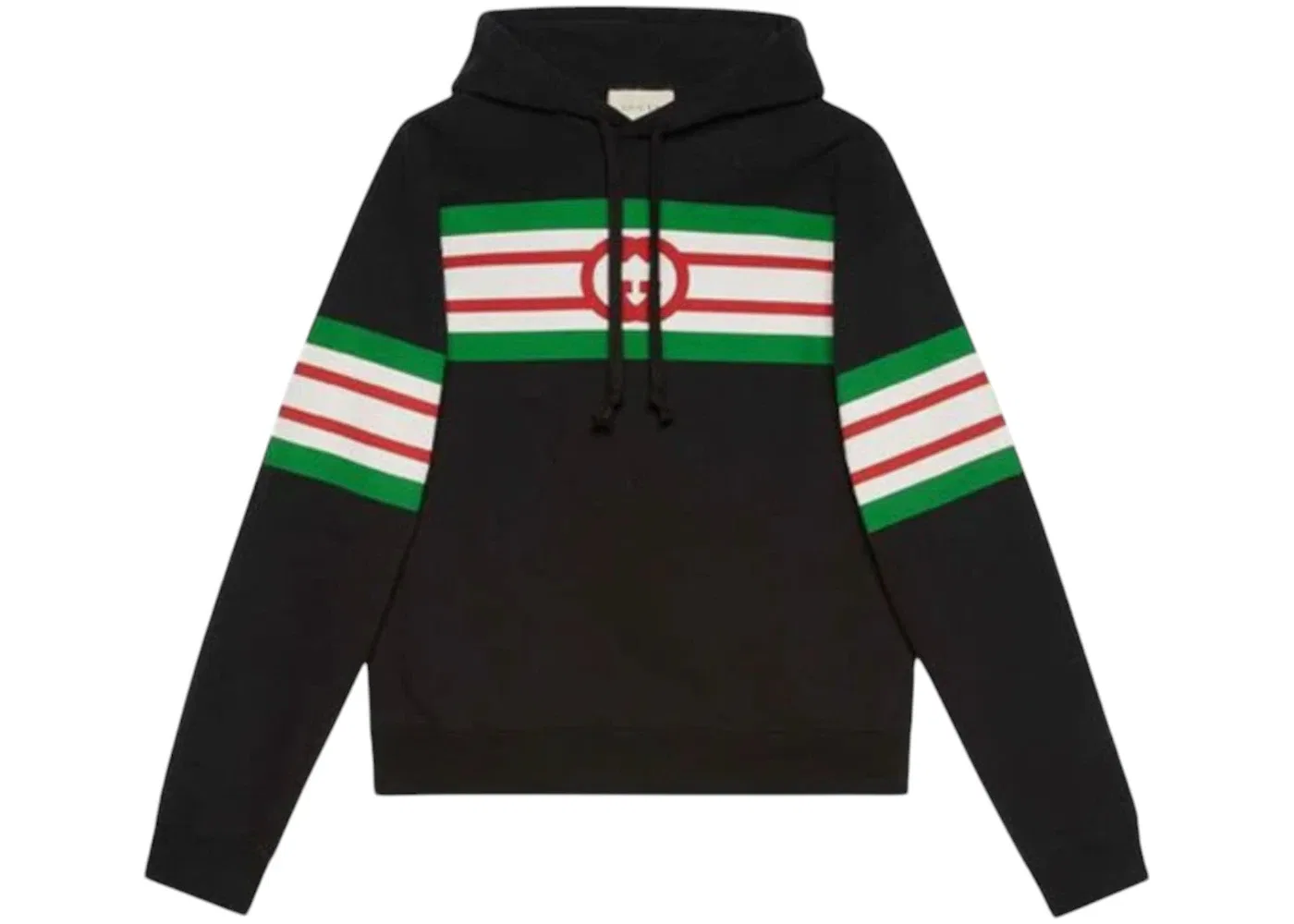 Мужской худи с принтом Interlocking G Gucci, Black/Green