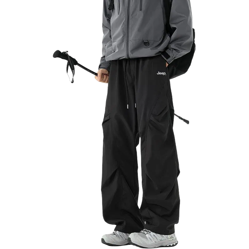 Детские карго-брюки свободного кроя с широкими штанинами Jeep Leisure Collection, Black